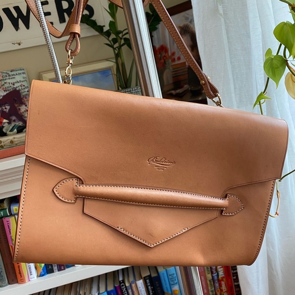 Boldrini Handbags - Tan Italian Leather Clutch/Crossbody